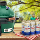 Left: the Green Egg. Right: the Hamm’s.